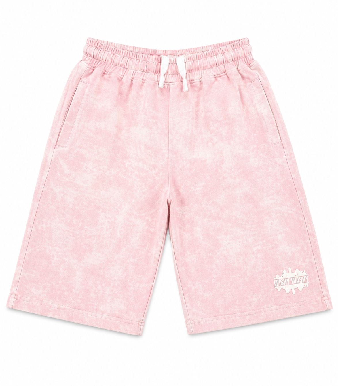 Pink Acid Washed Shorts