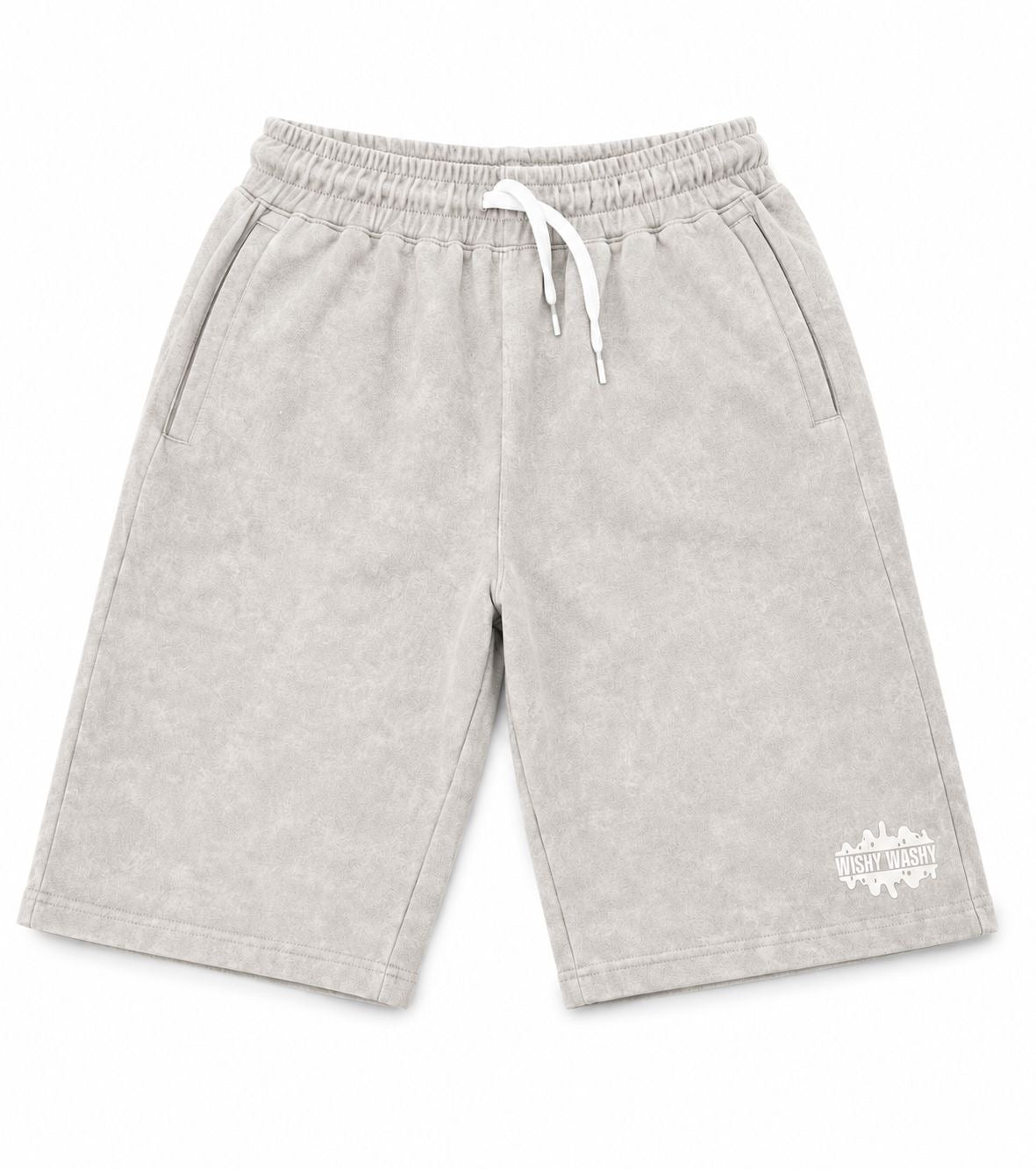 Grey Acid Washed Shorts