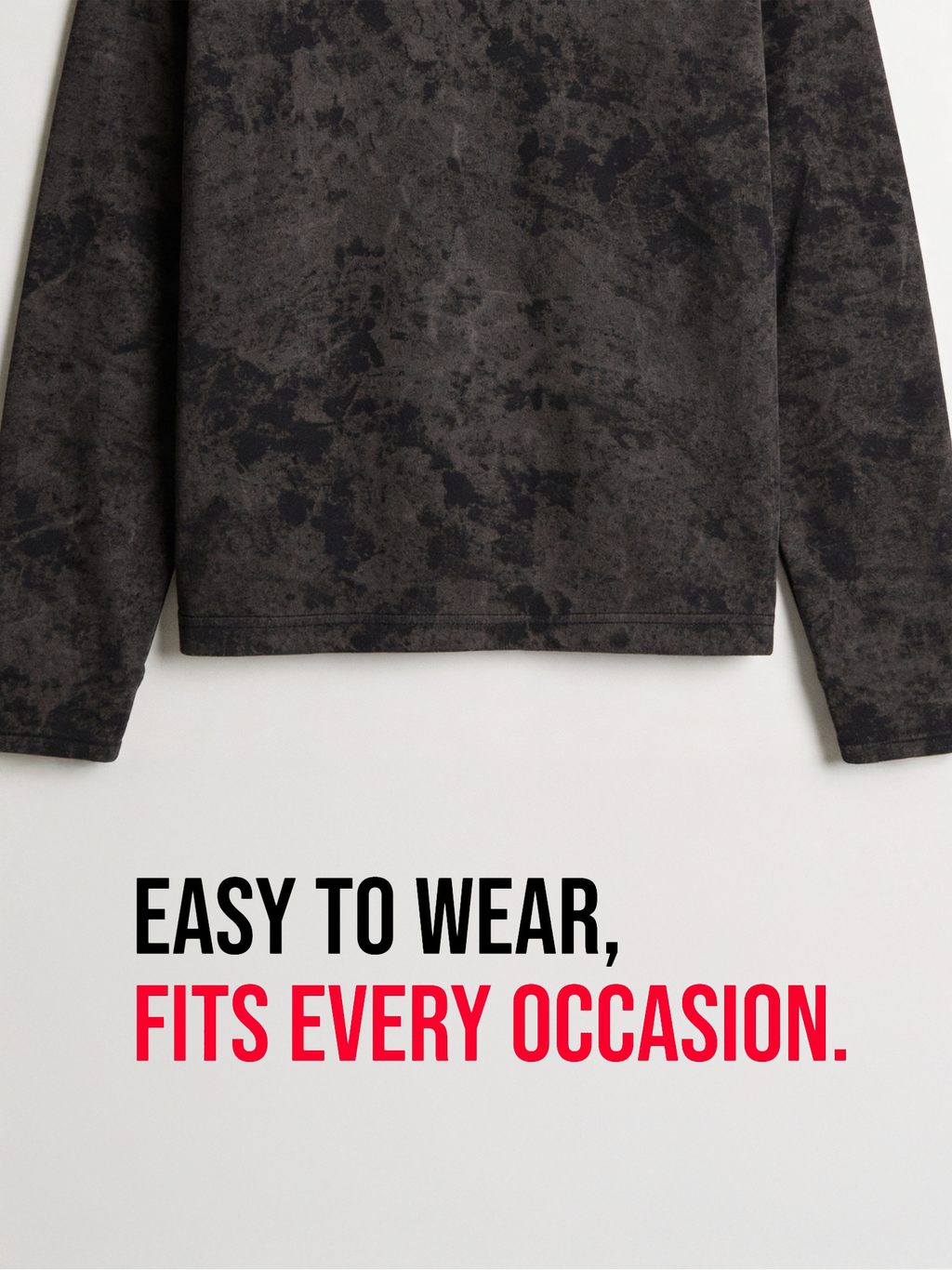 Black Acid Washed Long Sleeve