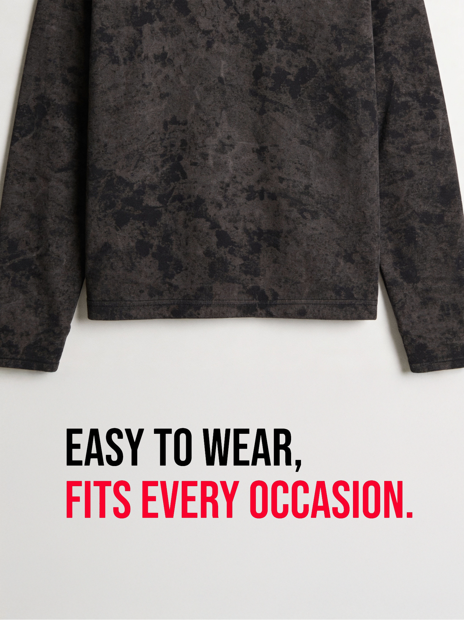 Black Acid Washed Long Sleeve